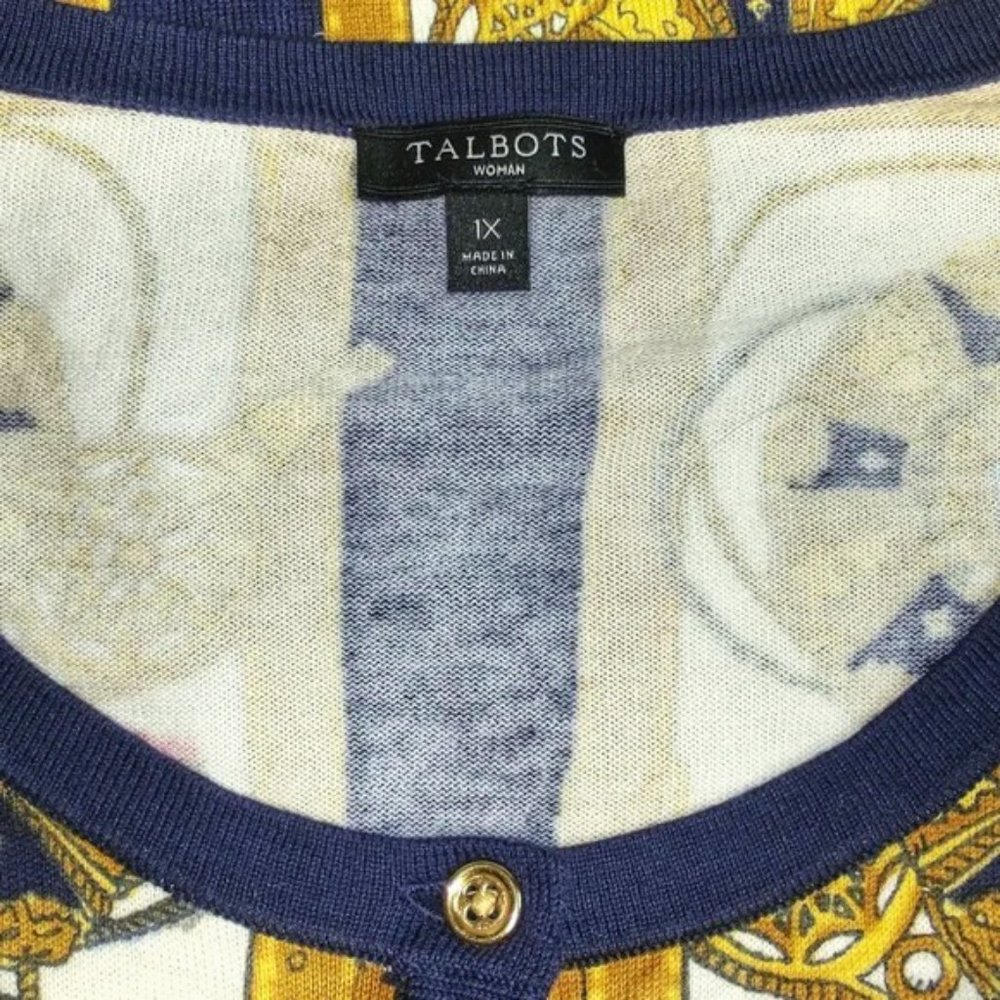 Talbots Status Print Charming Cardigan - image 7